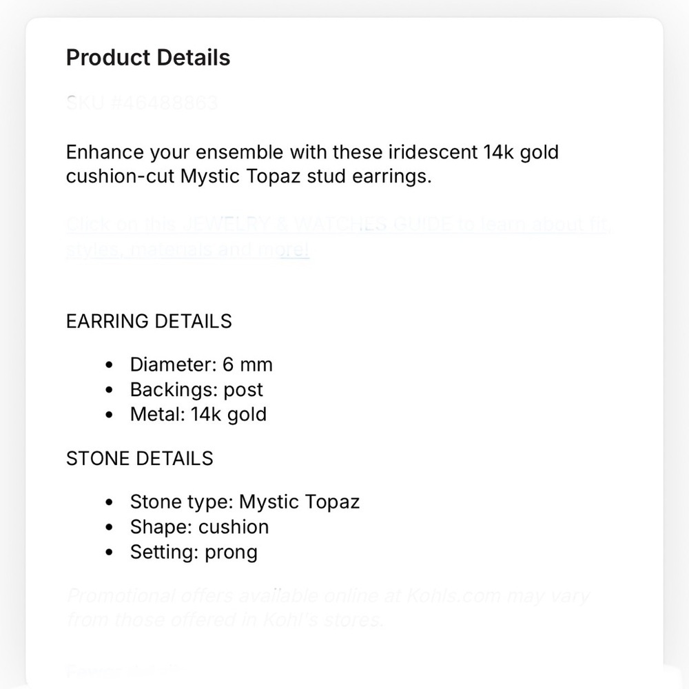 Mystic Topaz 14k Gold Pierced Earrings - Picture 10 of 10